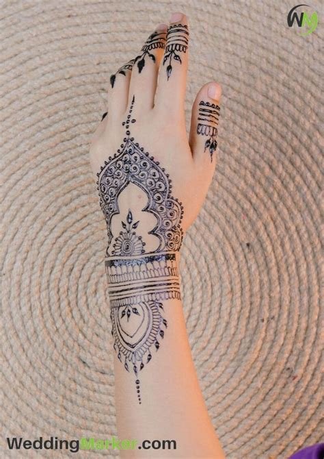 10_100 Simple Mehndi Designs For Wrist  WeddingMarker