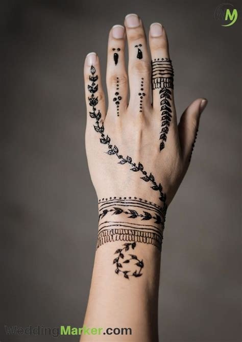 15_100 Simple Mehndi Designs For Wrist  WeddingMarker